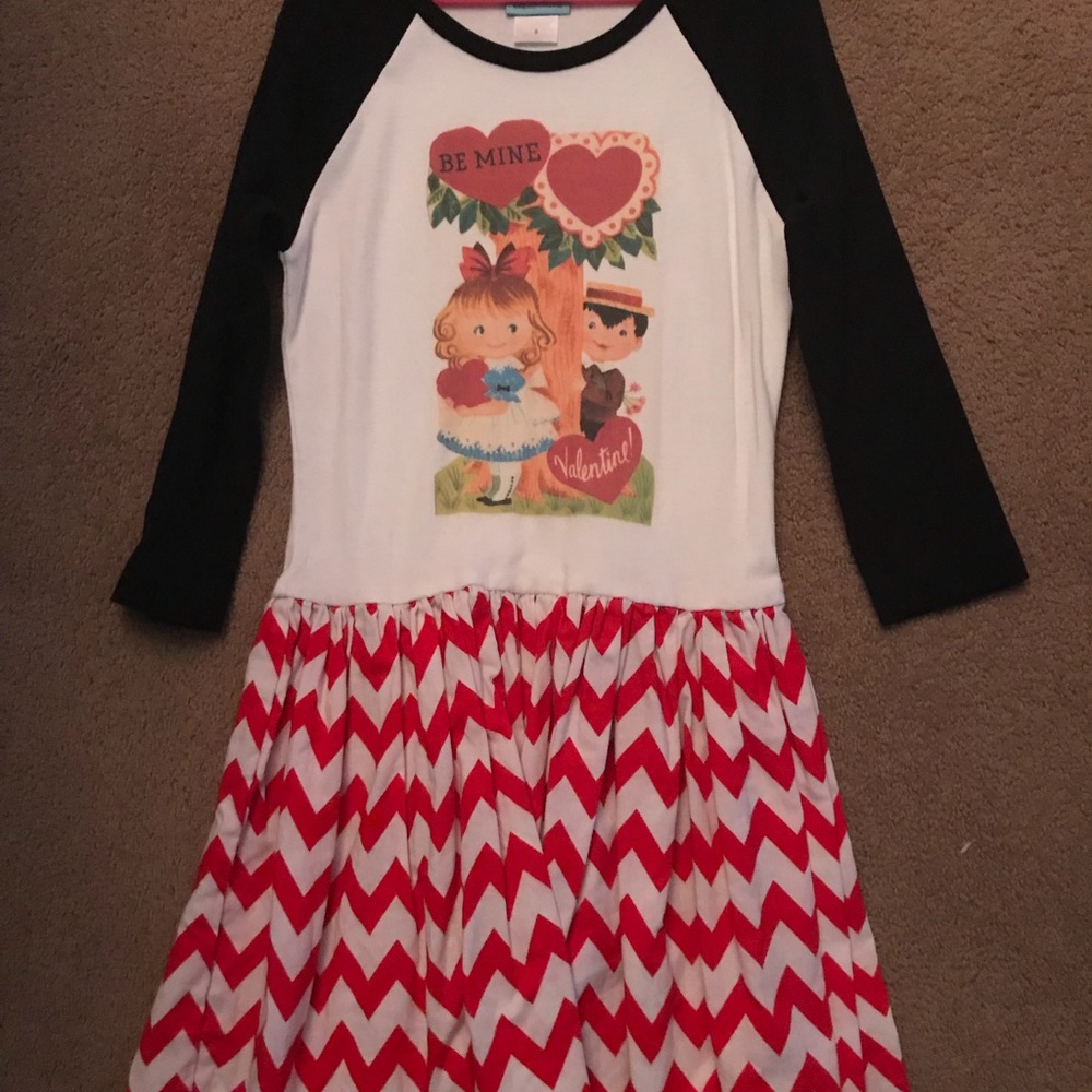 Girls Valentine Be Mine Dress 8